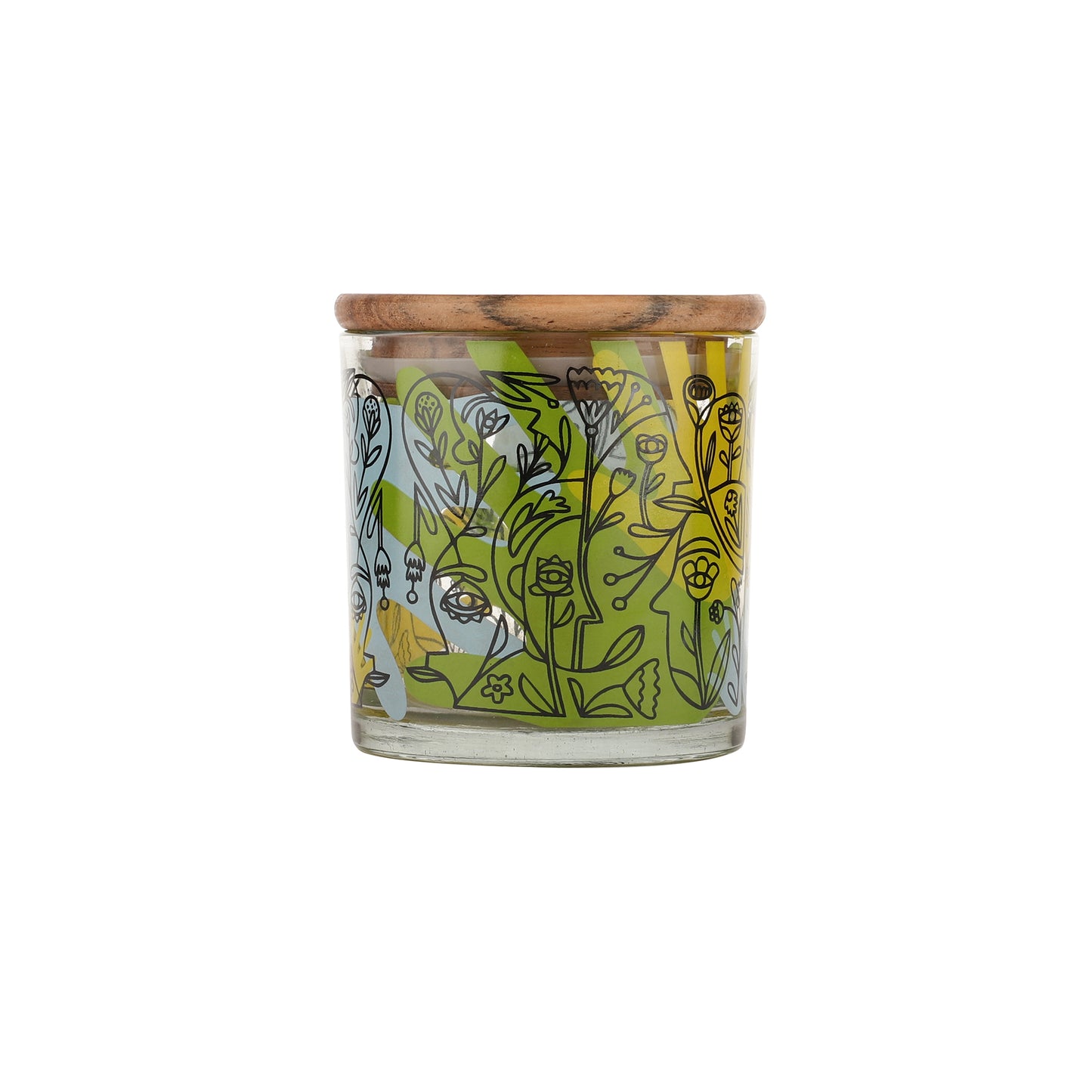 Sante Art Palm Airtight Glass Jars - 2 Pcs