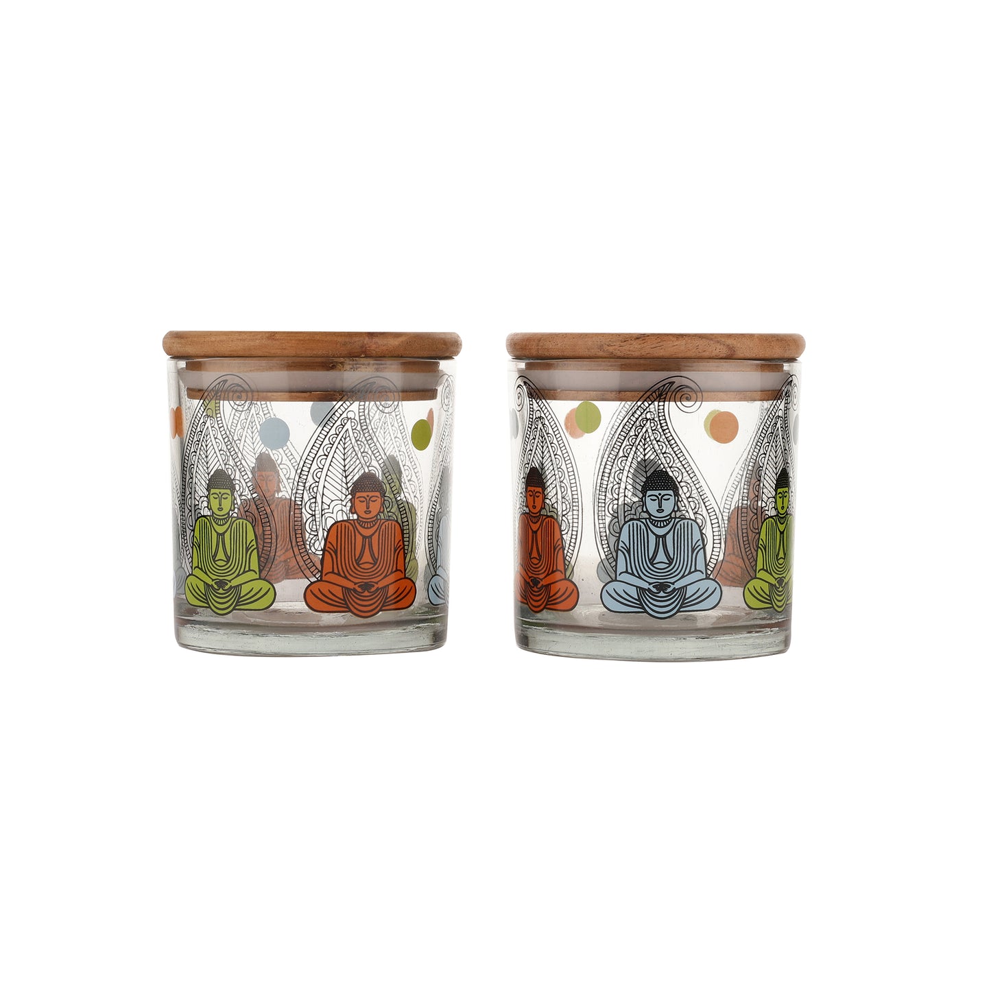 Sante Buddha Airtight Glass Jars - 2pcs