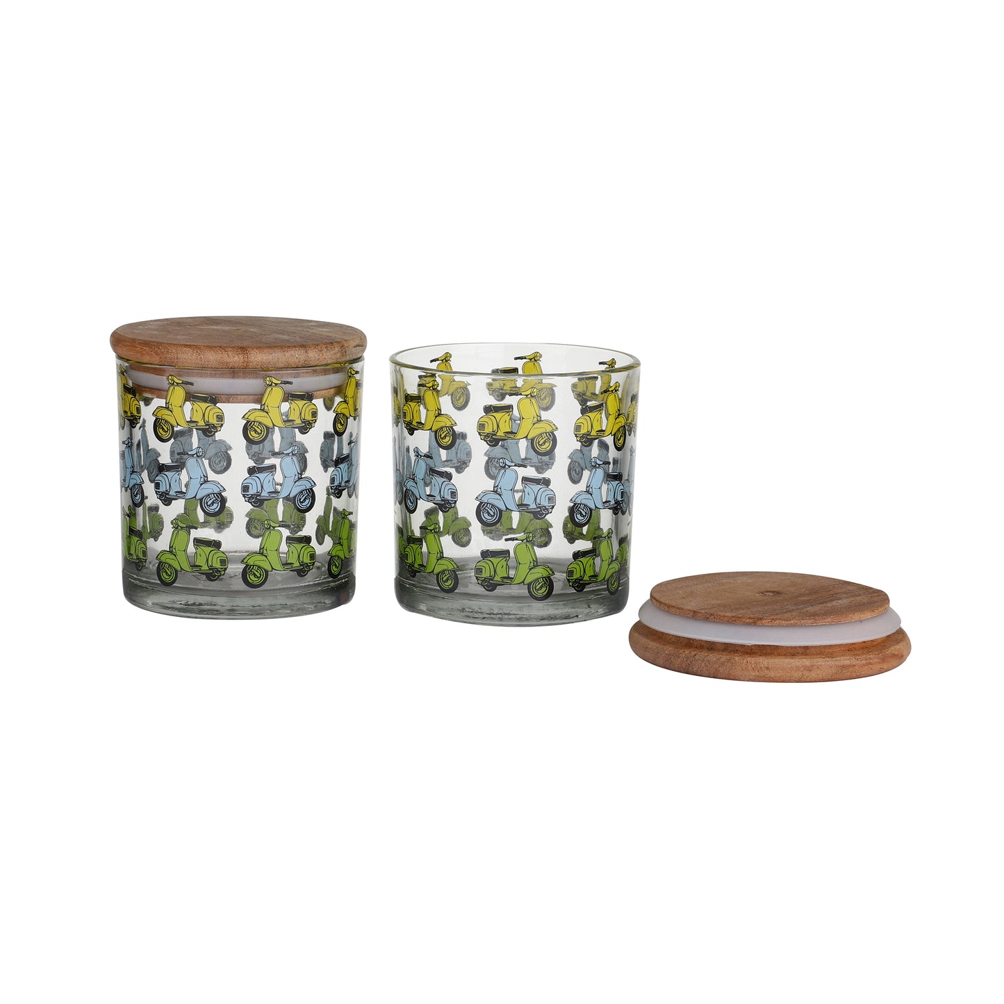 Sante Scooter Airtight Glass Jars - 2Pcs,