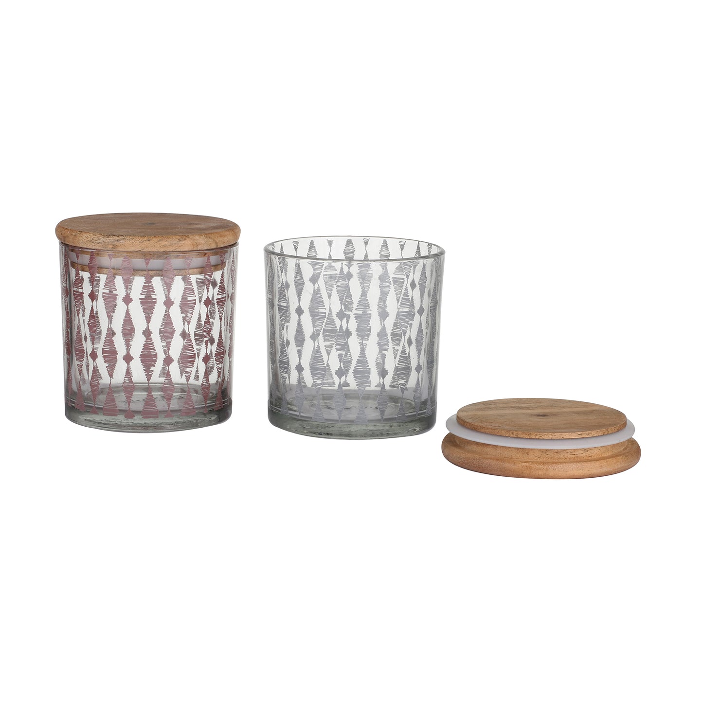 Sante ZigZag Airtight Glass Jars - 2Pcs Big