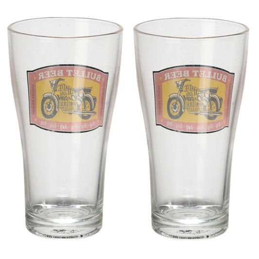 Bullet beer glasses set of 2